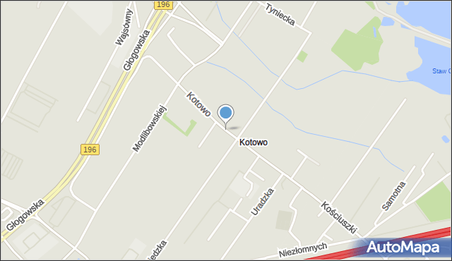 Poznań, Kotowo, mapa Poznania