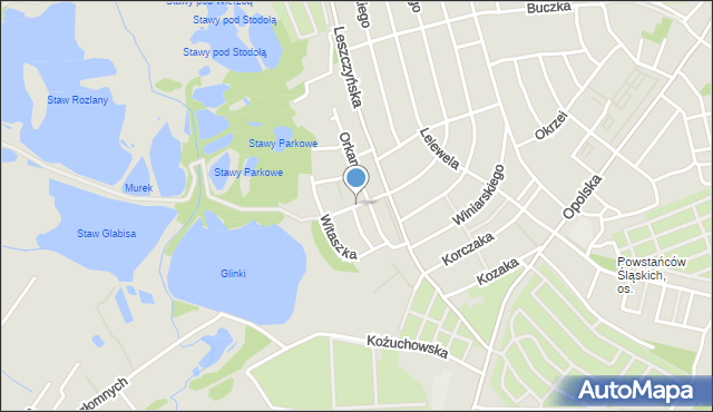 Poznań, Kocha Roberta, mapa Poznania