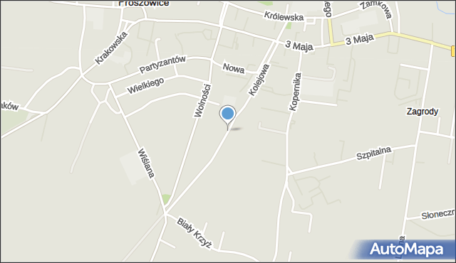 Proszowice, Kolejowa, mapa Proszowice