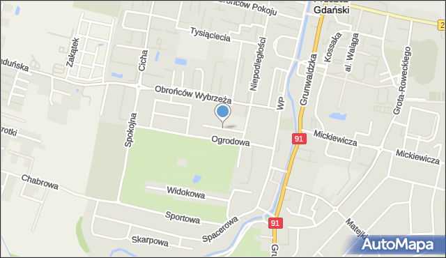 Pruszcz Gdański, Konwaliowa, mapa Pruszcz Gdański