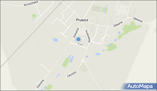 Pruszcz powiat świecki, Korczaka Janusza, mapa Pruszcz powiat świecki