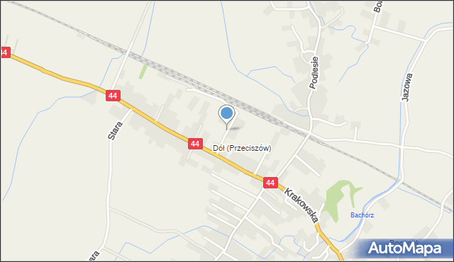 Przeciszów, Kolejowa, mapa Przeciszów