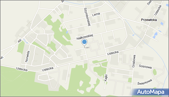 Przewłoka gmina Ustka, Konopnickiej Marii, mapa Przewłoka gmina Ustka