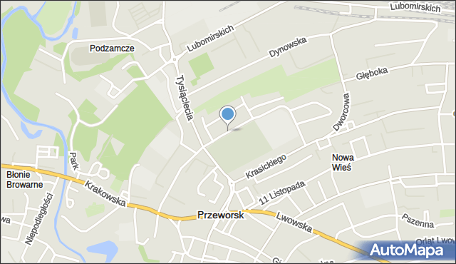 Przeworsk, Kołłątaja Hugo, mapa Przeworsk