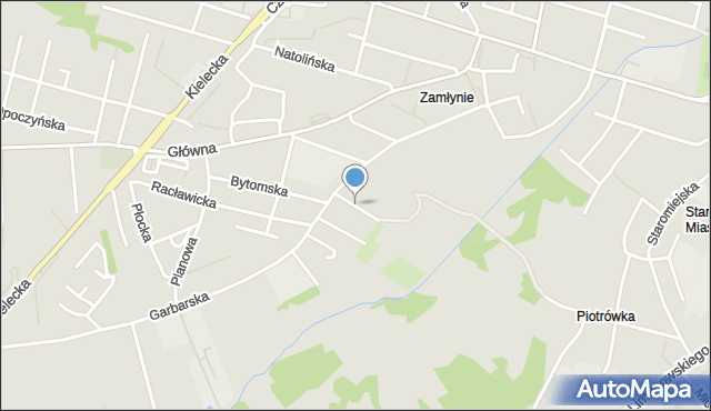 Radom, Kostki Napierskiego Aleksandra, mapa Radomia