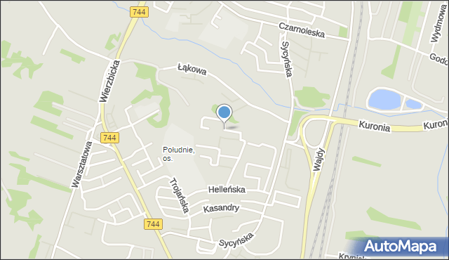 Radom, Konarska, mapa Radomia