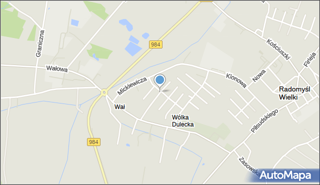 Radomyśl Wielki, Konopnickiej Marii, mapa Radomyśl Wielki