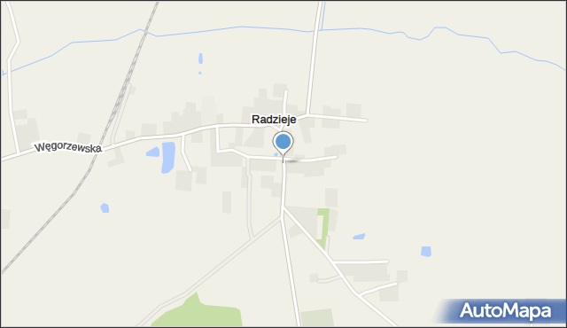 Radzieje, Kormoranów, mapa Radzieje