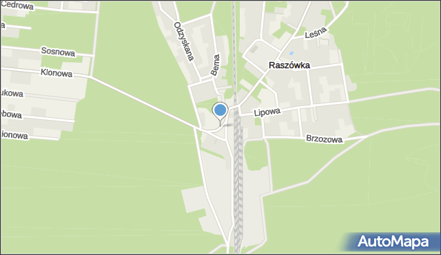 Raszówka, Kolejowa, mapa Raszówka