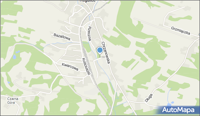 Regulice gmina Alwernia, Kolejowa, mapa Regulice gmina Alwernia