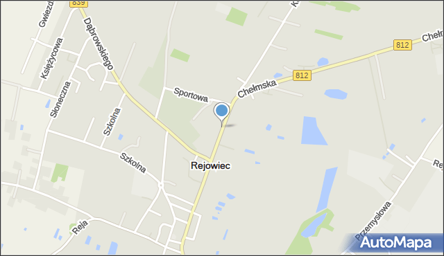 Rejowiec powiat chełmski, Kościuszki Tadeusza, gen., mapa Rejowiec powiat chełmski