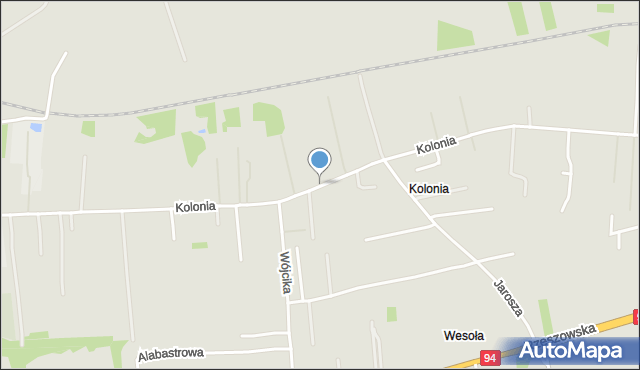 Ropczyce, Kolonia, mapa Ropczyce