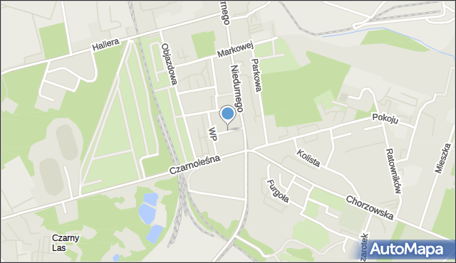 Ruda Śląska, Kościuszki Tadeusza, gen., mapa Rudy Śląskiej