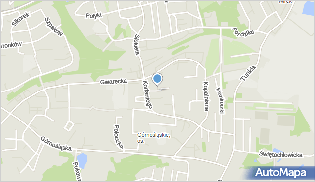 Ruda Śląska, Kombajnistów, mapa Rudy Śląskiej