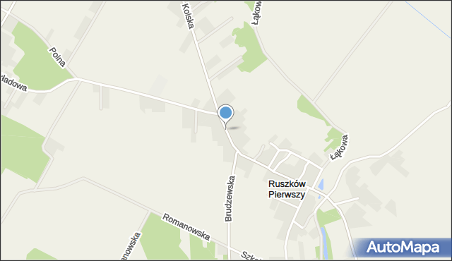 Ruszków Pierwszy, Kolska, mapa Ruszków Pierwszy