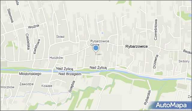 Rybarzowice, Kolibrów, mapa Rybarzowice
