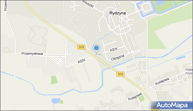 Rydzyna powiat leszczyński, Komisji Edukacji Narodowej, mapa Rydzyna powiat leszczyński