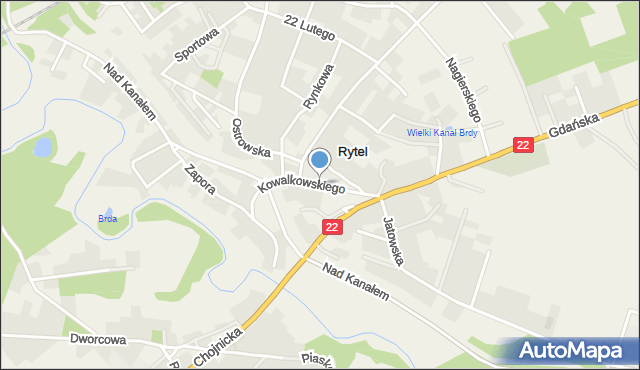 Rytel, Kowalkowskiego Antoniego, ks., mapa Rytel