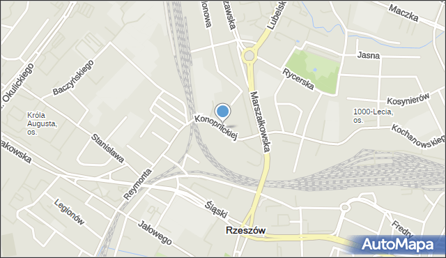 Rzeszów, Konopnickiej Marii, mapa Rzeszów