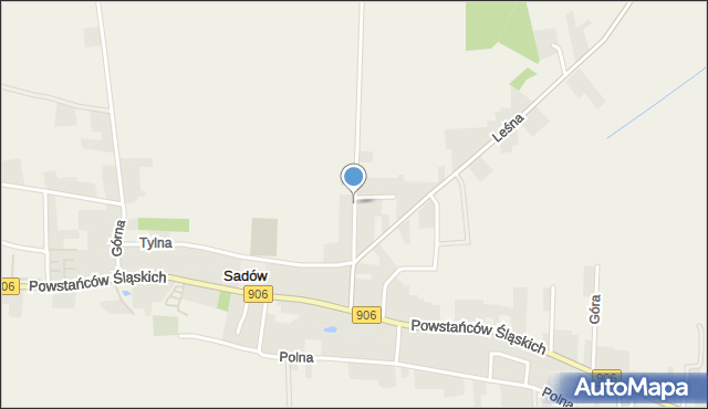 Sadów, Kochanowicka, mapa Sadów