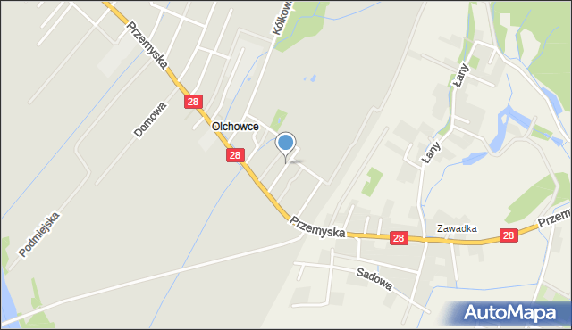 Sanok, Kosynierów, mapa Sanok