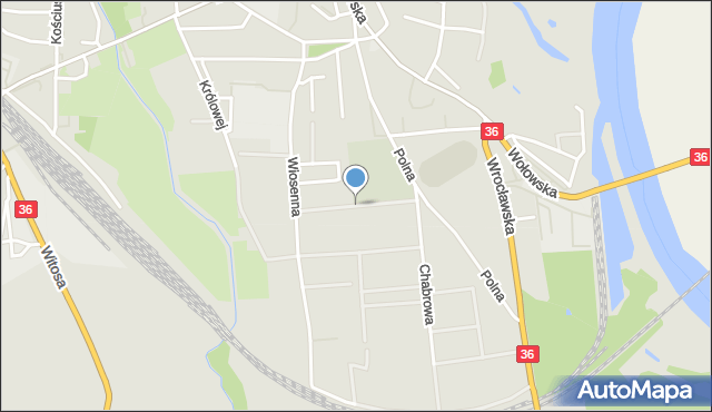 Ścinawa powiat lubiński, Kombatantów Rzeczypospolitej Polskiej, mapa Ścinawa powiat lubiński