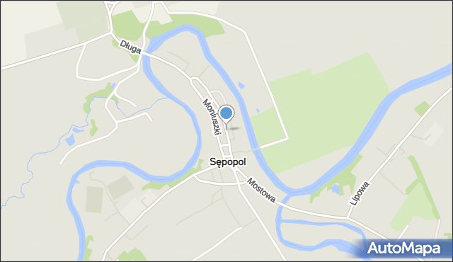 Sępopol, Kościuszki Tadeusza, gen., mapa Sępopol
