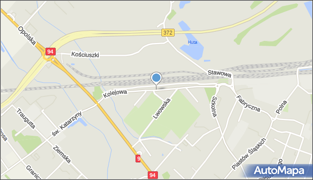 Siechnice, Kolejowa, mapa Siechnice