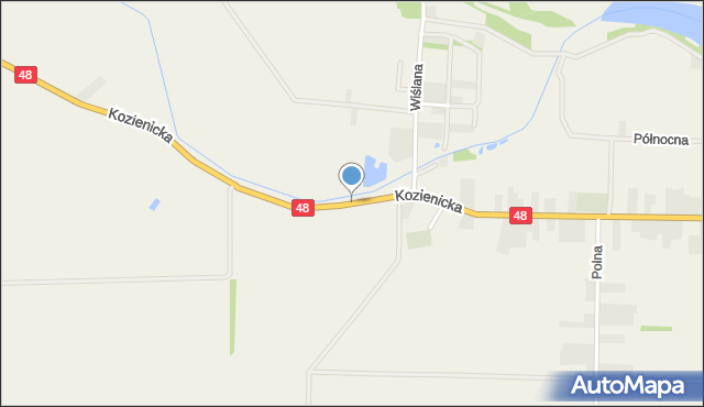 Sieciechów powiat kozienicki, Kozienicka, mapa Sieciechów powiat kozienicki