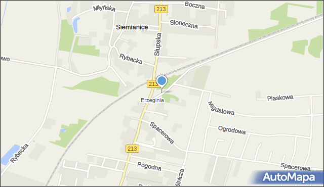 Siemianice gmina Słupsk, Kolejowa, mapa Siemianice gmina Słupsk