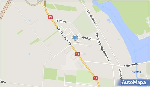 Siemiatycze, Kosynierów, mapa Siemiatycze