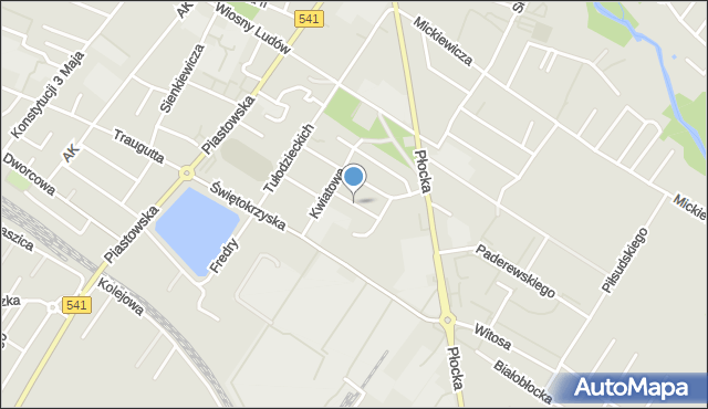 Sierpc, Kochanowskiego Jana, mapa Sierpc