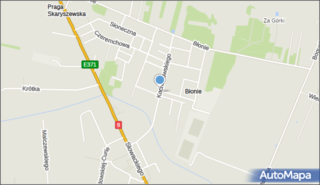 Skaryszew, Kochanowskiego Jana, mapa Skaryszew