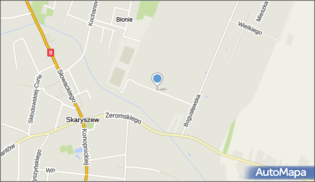 Skaryszew, Kossaka Wojciecha, mapa Skaryszew