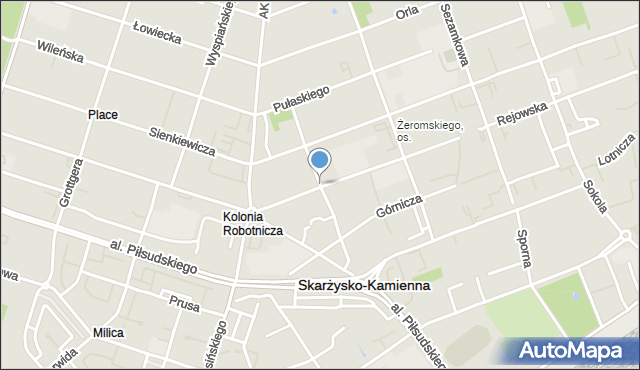Skarżysko-Kamienna, Kochanowskiego Jana, mapa Skarżysko-Kamienna