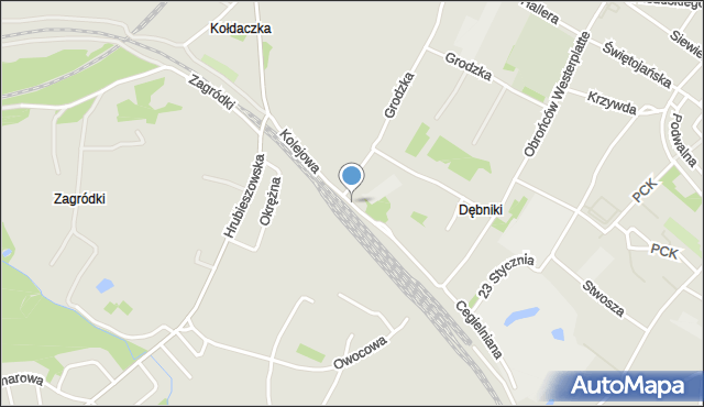Sławków powiat będziński, Kolejowa, mapa Sławków powiat będziński