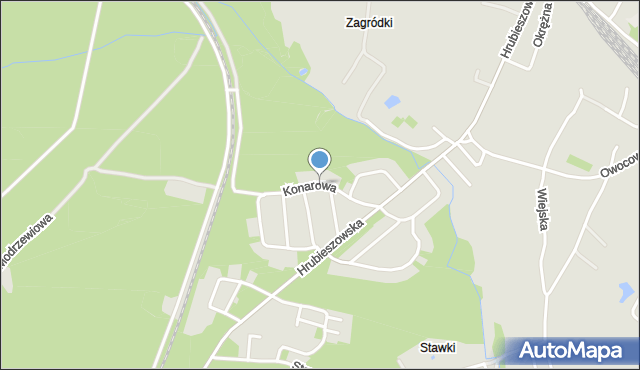 Sławków powiat będziński, Konarowa, mapa Sławków powiat będziński