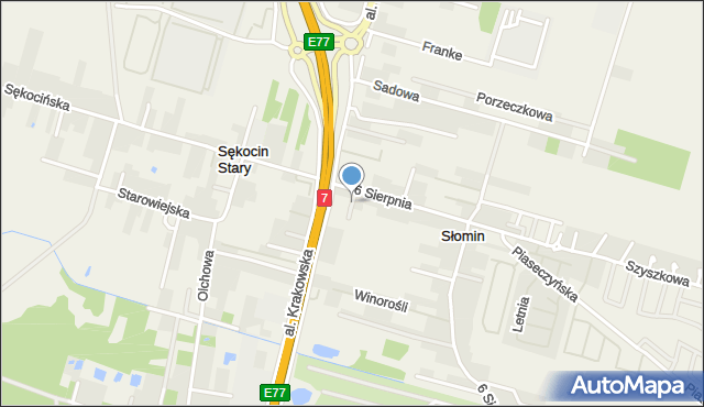 Słomin gmina Raszyn, Konwaliowa, mapa Słomin gmina Raszyn