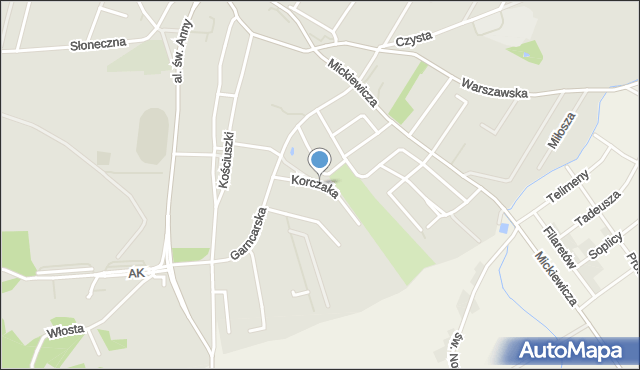 Sobótka powiat wrocławski, Korczaka Janusza, mapa Sobótka powiat wrocławski