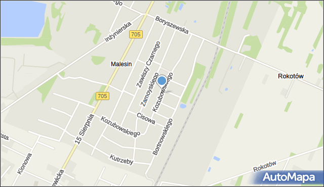 Sochaczew, Kozubowskiego Feliksa, mjr., mapa Sochaczew