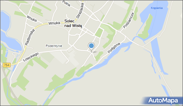 Solec nad Wisłą, Kopernika Mikołaja, mapa Solec nad Wisłą