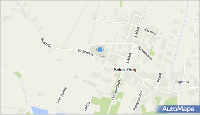 Solec-Zdrój, Kościelna, mapa Solec-Zdrój