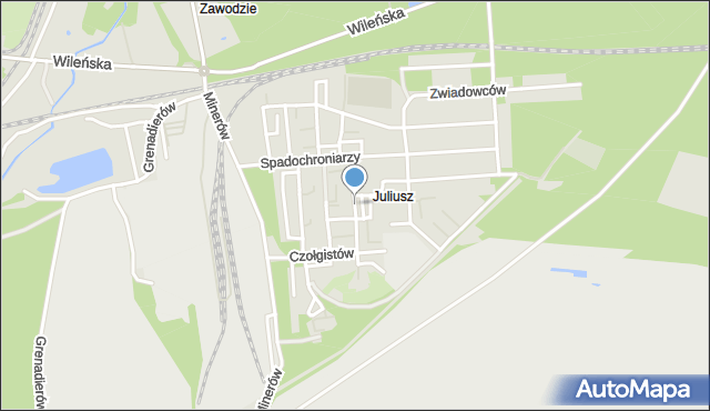 Sosnowiec, Komandosów, mapa Sosnowca