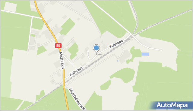 Spychowo, Kolejowa, mapa Spychowo