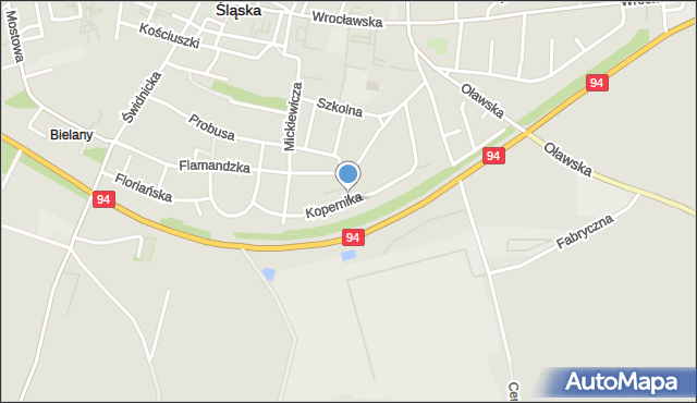 Środa Śląska, Kopernika Mikołaja, mapa Środa Śląska