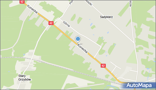 Stąporków, Konecka, mapa Stąporków