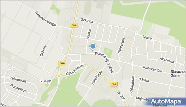 Starachowice, Konstytucji 3 Maja, mapa Starachowic