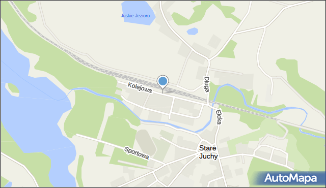 Stare Juchy, Kolejowa, mapa Stare Juchy