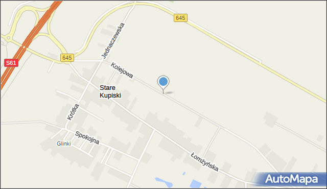 Stare Kupiski, Kolejowa, mapa Stare Kupiski