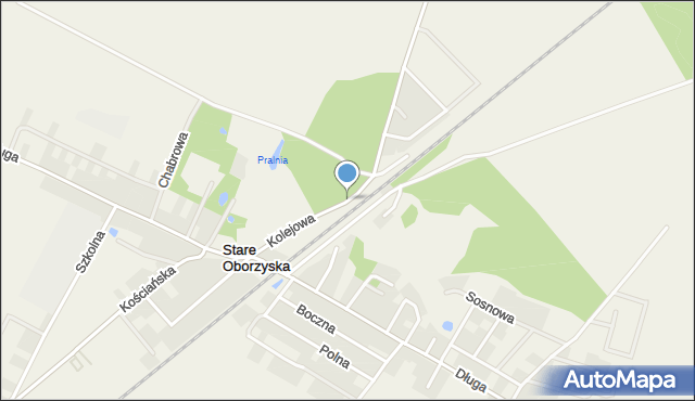 Stare Oborzyska, Kolejowa, mapa Stare Oborzyska